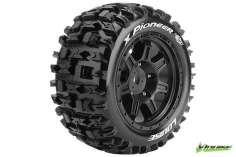 Louise Reifen X-Pioneer MFT-Reifen soft auf Felge in schwarz 24mm 2Stück für Traxxas X-MAXX 1/7