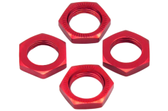 H-Speed Aluminium Radmutter 17mm gezahnt in Rot