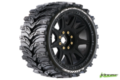 Louise Reifen MT-Cyclon MFT soft auf Felge in schwarz 17mm 2Stück für Traxxas MAXX und Sledge 1/10
