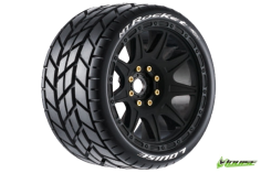 Louise Reifen MT-Rocket MFT soft auf Felge in schwarz 17mm 2Stück für Traxxas MAXX und Sledge 1/10