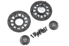 Traxxas Tuning Radnabenkappen und Beadlock Ring MB G63 in schwarz (für TRX8255A Radachse) 2Stück für TRX-6 1/10