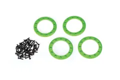 Traxxas Tuning Beadlock-Ring 1,9 aus Aluminium in grün 4Stück mit Schrauben (für Method 105 Felgen) für TRX-4 1/10