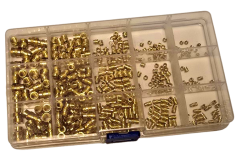 Einpressmuttern aus Messing Gewindeeinsätze mit Innengewinde Set mit 350Stück M2, M2,5, M3, M4, M5