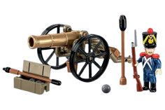 COBI Klemmbausteine Set Französischer Artillerist mit Kanone - 96 Teile