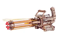 Lasercut Holzbausatz Funktionsmodell Maschinengewehr mit rotierendem Lauf - 412 Teile