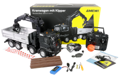 Amewi RC Mercedes-Benz Arocs Kranwagen mit Kipper 8x4/4 4WD 1:18 RTR
