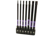 SNZO Bit Set 1/4 Zoll Innensechskant 100mm H1,5, H2, H2,5, H3, H4, H5, H6 7Stück