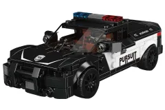 MouldKing Klemmbausteine Auto Polizei Challenger Sportwagen - 443 Teile mit stapelbarer Displaybox/Sammelbox