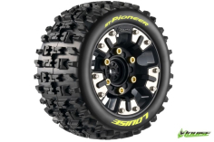 Louise Reifen ST-Pioneer soft auf Felge in schwarz 12mm 2Stück für Traxxas MINI-MAXX und MINI-XRT 1/16