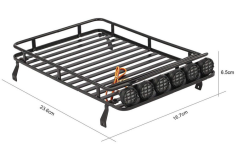 Absima Metal Dachträger inklusive LED Set 230mm für 1/10