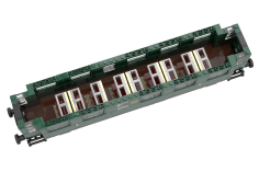 Stoneheap Klemmbausteine 2in1 Personenwagen BI-29 oder Gepäckwagen PWI-29 - 984 Teile