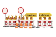 Stoneheap Klemmbausteine Straßensperren - 178 Teile