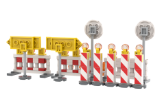 Stoneheap Klemmbausteine Straßensperren - 178 Teile