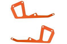 OMPHobby Ersatzteile Carbon Rahmenplatten Set Hinten in Cosmic Orange für M2V3 Pro