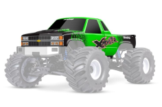 Traxxas Tuning Chevy K1500 Karosserie in Grün mit Aufkleber für X-Maxx Monstertruck 1/7