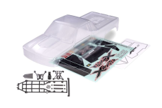 Traxxas Tuning Chevy K1500 Karosserie in Klar mit Aufkleber und Anbauteilen für X-Maxx Monstertruck 1/7