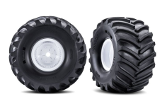 Traxxas Tuning Terra Groove Reifen auf Felgen in Weiß 2Stück für X-Maxx Monstertruck 1/7
