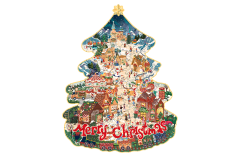 Lasercut Holz Puzzle Weihnachtsstadt - 200 Teile