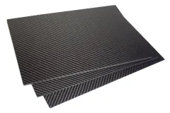 Vollcarbonplatte seidenmatt 40x30cm Stärke 3,0mm 1Stück