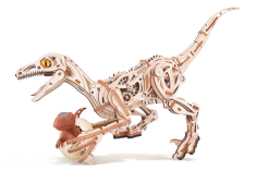 Lasercut Holzbausatz Funktionsmodell Dinosaurier Velociraptor - 191 Teile