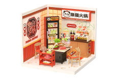 Lasercut Kunststoff Bausatz Standmodell DIY Miniature Haus Super Creator Serie Panda-Hot Pot - 127 Teile