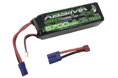 Absima LiPo Akku Greenhorn Vol.2 4S 14,8V 50C 6700mAh im Softcase mit EC5 und Adapter auf T-Stecker