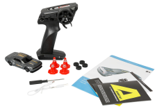 Amewi RC Auto Drift Sport Muscle Car mit Gyro 4WD in Grau 1:43 RTR