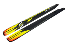SAB Goblin S420 Hauptrotorblätter gelb orange 420mm für RAW 420 und Mini Genesis
