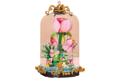 Jie Star Klemmbausteine Blumen Rose - 257 Teile