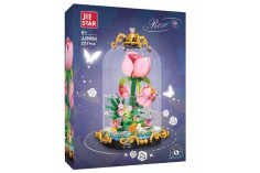 Jie Star Klemmbausteine Blumen Rose - 257 Teile