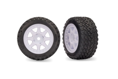 Traxxas Tuning Rally Reifen auf Felgen in Weiß Vorne 2Stück für MINI-Rally 1/16