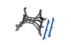 Traxxas Ersatzteile Clipless Chassis Brace und Seitenschürzen in Blau für MINI-Rally 1/16