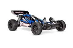 Traxxas Bandit BlauX 1/10 2WD Buggy RTR Brushed, HD, mit Akku und 4A USB-C-Lader