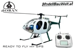 Roban RotorScale MD-500 GJive 470 Hubschrauber weiß grün mit GPS - RTF